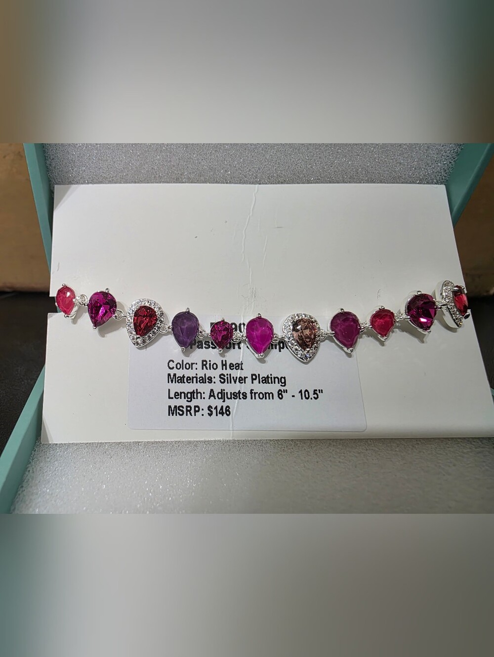 Rio Heat Silver-Plated Jewel Candy Bracelet